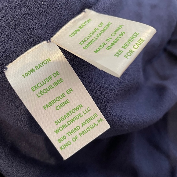 Lilly Pulitzer Chai Caftan NWT Navy Gold XXS - Picture 11 of 11